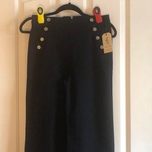 Wide leg high waisted sailor jeans